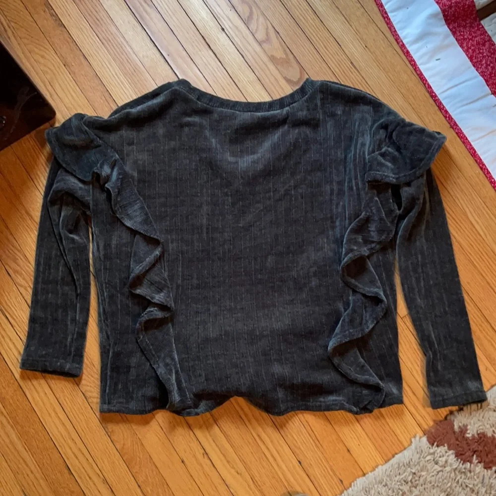 Apricot Lane Velvet Ruffle Sweater - Picture 4 of 4